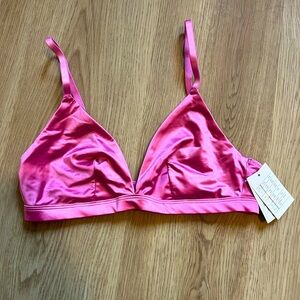 💥SALE 2/$15💥 NWT Pink Satin Bralette - Auden - Small